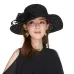 Kajeer Church Hats For Women Black Sexy Floral Crown Vintage Style Organza Fascinator Sun Hat Women Party Dance Hair Accessory