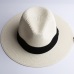 LNPBD Summer fashion white flat brim wide brim women's strawhat women's jazz fedoras hat sun-shading hat beach cap summer