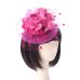 Ladies Royal Fascinators Wedding Races Sinamay Cocktail Fascinator Women Linen Feather Hat Party Fedora Cap