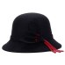 Naiveroo Women Warm Wool Felt Fedora Flowers Hat Ladies Wide Brim Hat Autumn Winter Noble Elegant Girls Fashion Party Cap