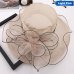 New Trendy Summer Hats For Women Organza Floral Wedding Fedoras Formal  Hats Wide Brim Sunhat Beach Church Hat