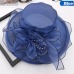 New Trendy Summer Hats For Women Organza Floral Wedding Fedoras Formal  Hats Wide Brim Sunhat Beach Church Hat