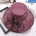 New Trendy Summer Hats For Women Organza Floral Wedding Fedoras Formal  Hats Wide Brim Sunhat Beach Church Hat