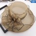 New Trendy Summer Hats For Women Organza Floral Wedding Fedoras Formal  Hats Wide Brim Sunhat Beach Church Hat