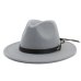 QIUBOSS Women Wide Brim Wool Felt Jazz Fedora Hats Panama Style Ladies Trilby Gambler Hat Fashion Party Cowboy Sunshade Cap