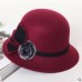 SILOQIN Women's Hats Retro England Warm Fedoras 2019 New Style Spring Autumn Fashion Noble Elegant Flower Decoration Female Hat