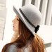 Tops Women's New Fashion Casual Soft Women's Crushable Wool Felt Outback Hat Panama Hat Wide Brim with Bow 25