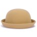 Trendy Women Girl Solid color Bowler Derby Wool felt Hat Ladies Children Dome Fedoras Trilby Welcomed Parent-child Cap GH-569