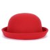 Trendy Women Girl Solid color Bowler Derby Wool felt Hat Ladies Children Dome Fedoras Trilby Welcomed Parent-child Cap GH-569