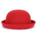 Trendy Women Girl Solid color Bowler Derby Wool felt Hat Ladies Children Dome Fedoras Trilby Welcomed Parent-child Cap GH-569