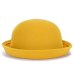 Trendy Women Girl Solid color Bowler Derby Wool felt Hat Ladies Children Dome Fedoras Trilby Welcomed Parent-child Cap GH-569