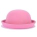 Trendy Women Girl Solid color Bowler Derby Wool felt Hat Ladies Children Dome Fedoras Trilby Welcomed Parent-child Cap GH-569