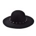 VORON Free Shipping 2017 New Fashion Wine Red /Red /Black Wool Floppy Hats With Studs Big Brim For Women /Ladies