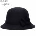 Vogue Ladies Women Girls  Flowers Hats Trendy Derby Wool Bowler Fall Winter Warm Lovers Fedoras Princess caps chapeau femme