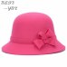 Vogue Ladies Women Girls  Flowers Hats Trendy Derby Wool Bowler Fall Winter Warm Lovers Fedoras Princess caps chapeau femme