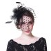 WELROG Fascinators Hat Women Flower Mesh Ribbons Feathers Fedoras Hat Headband or a Clip Cocktail Tea Party Headwewar for Girls