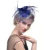 WELROG Feather Cap Lady Cocktail Dinner Party Fedoras Wedding Bridal  Mesh Veil Hats Vintage Sombreros Chapeau Fascinators Hat