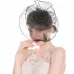 WELROG Feather Cap Lady Cocktail Dinner Party Fedoras Wedding Bridal  Mesh Veil Hats Vintage Sombreros Chapeau Fascinators Hat