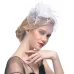 WELROG Feather Cap Lady Cocktail Dinner Party Fedoras Wedding Bridal  Mesh Veil Hats Vintage Sombreros Chapeau Fascinators Hat