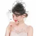 WELROG Feather Cap Lady Cocktail Dinner Party Fedoras Wedding Bridal  Mesh Veil Hats Vintage Sombreros Chapeau Fascinators Hat