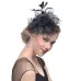WELROG Feather Cap Lady Cocktail Dinner Party Fedoras Wedding Bridal  Mesh Veil Hats Vintage Sombreros Chapeau Fascinators Hat
