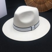 White wool  hat big brim hat socialite elegant female retro joker men&women for hat fedoras