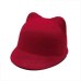 Winter Fashion Women Devil Hat Cute Kitty Cat Ears Wool Derby Bowler Cap 5Colors