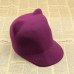 Winter Fashion Women Devil Hat Cute Kitty Cat Ears Wool Derby Bowler Cap 5Colors