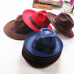 Winter Vintage Warm Sun-shade Panama Fshion   Gangster Cap Hard Wide Brim Fedora Trilby  Felt Hat British Style Women  Men