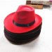 Winter Vintage Warm Sun-shade Panama Fshion   Gangster Cap Hard Wide Brim Fedora Trilby  Felt Hat British Style Women  Men