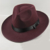 Winter Vintage Warm Sun-shade Panama Fshion   Gangster Cap Hard Wide Brim Fedora Trilby  Felt Hat British Style Women  Men