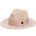 oZyc Ladies pink wool feodra hat winter womens M letter wool Jazz fedoras pink hat for women large brim cowboy panama fedoras