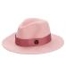 oZyc Ladies pink wool feodra hat winter womens M letter wool Jazz fedoras pink hat for women large brim cowboy panama fedoras