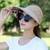 1PCS women summer Sun Hats pearl packable sun visor hat with big heads wide brim beach hat UV protection female cap