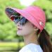 1PCS women summer Sun Hats pearl packable sun visor hat with big heads wide brim beach hat UV protection female cap