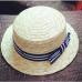 2016 summer Flat sun hats for women chapeau feminino straw hat panama style cappelli Side with bow Beach bucket cap girl topee