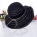 2017 summer fashion Foldable Cotton Beach bow sun hats for Women Fashion Design Women Beach Sun Hat Foldable Brimmed Straw Hat