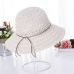 2017 summer fashion Foldable Cotton Beach bow sun hats for Women Fashion Design Women Beach Sun Hat Foldable Brimmed Straw Hat