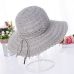 2017 summer fashion Foldable Cotton Beach bow sun hats for Women Fashion Design Women Beach Sun Hat Foldable Brimmed Straw Hat