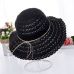 2017 summer fashion Foldable Cotton Beach bow sun hats for Women Fashion Design Women Beach Sun Hat Foldable Brimmed Straw Hat