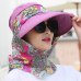 2018 Fashion UV Sun Hat Summer Sun Hats For Women Straw Hat Girls Beach Organza Cap Visors Caps Multipurpose Foldable Floppy Hat