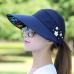 2018 Hot 1PCS women summer Sun Hats pearl packable sun visor hat with big heads wide brim beach hat UV protection female cap