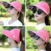 2018 Hot 1PCS women summer Sun Hats pearl packable sun visor hat with big heads wide brim beach hat UV protection female cap