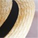 2018 Hot Summer Women's Boater Beach Hat Female Casual Panama Hat Lady Brand Classic Flat Bowknot Straw Sun Hat Women Fedora