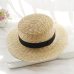 2018 Hot Summer Women's Boater Beach Hat Female Casual Panama Hat Lady Brand Classic Flat Bowknot Straw Sun Hat Women Fedora