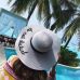 2018 Letter Embroidery Cap Big Brim Ladies Summer Straw Hat Youth Hats For Women Shade sun hats Beach hat Free Delivery