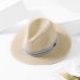 2018 New Summer Panama Hat For Women Black Ribbon Straw Hat Fashion Lady Church Caps Beach Sun Hat