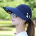 2019 Hot 1pcs Women Summer Sun Hats Pearl Packable Sun Visor Hat With Big Heads Wide Brim Beach Hat Uv Protection Female Cap