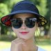 2019 Hot 1pcs Women Summer Sun Hats Pearl Packable Sun Visor Hat With Big Heads Wide Brim Beach Hat Uv Protection Female Cap