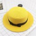 2019 Hot Parent-child Sun Hat Cute Children Sun Hats Bow Hand Made Women Straw Cap Beach Big Brim Hat Casual Glris Summer Cap